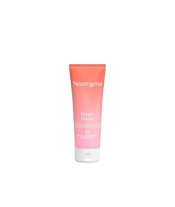 Johnson and Johnson Bright Boost moisturizer with Neoglucosamine, Vitamin C, E, SPF30 gel fluid in 50ml bottle.