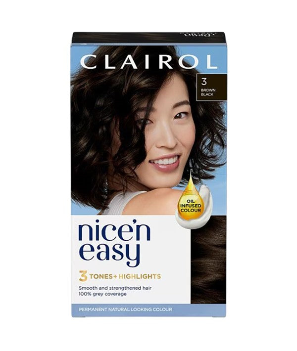 Clairol Nice N Easy Permanent Color 3 Brown Black