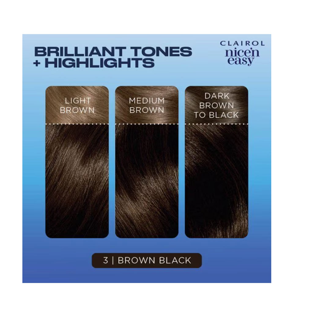 Clairol Nice N Easy Permanent Color 3 Brown Black