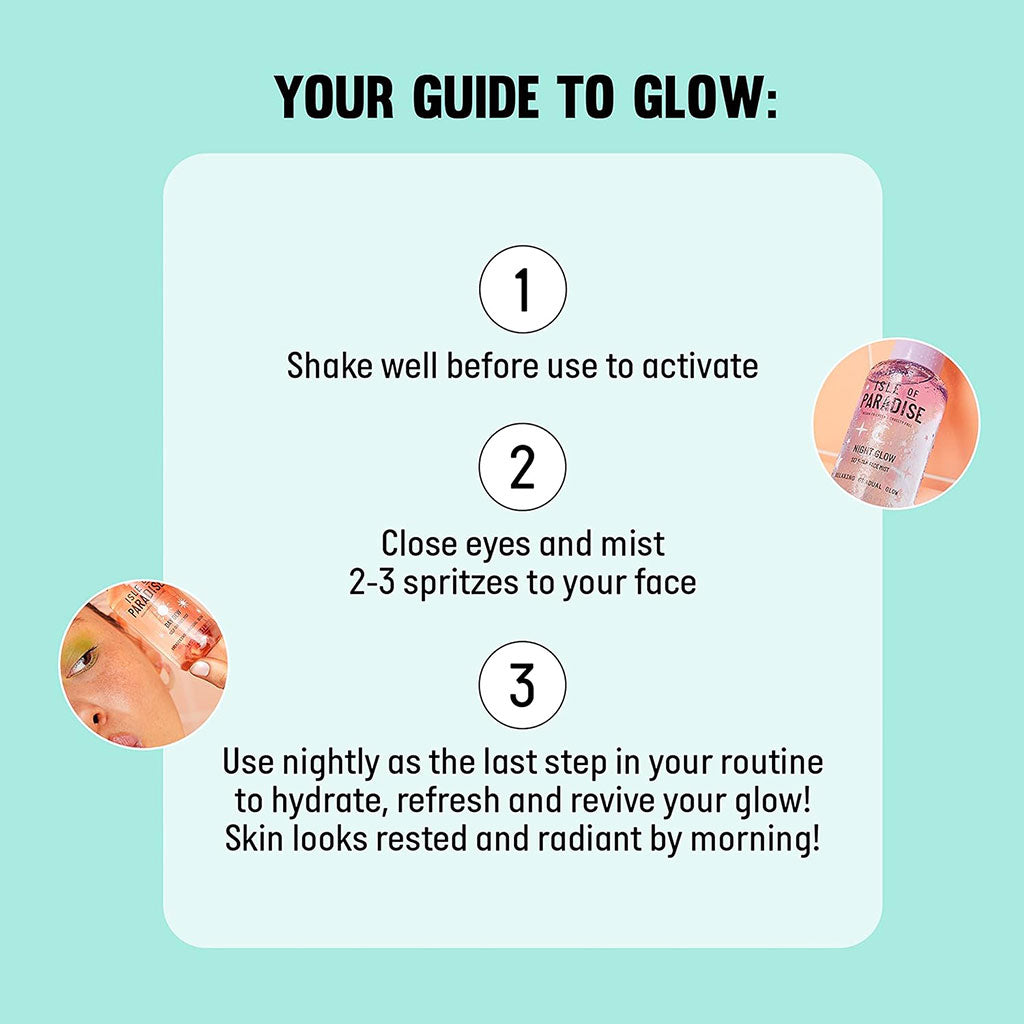 Isle Of Paradise Night Glow Self Tan Face Mist