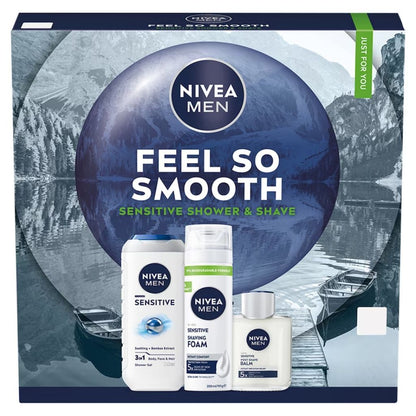 Nivea  Men Feel So Smooth Sensitive Shower And Shave Trio