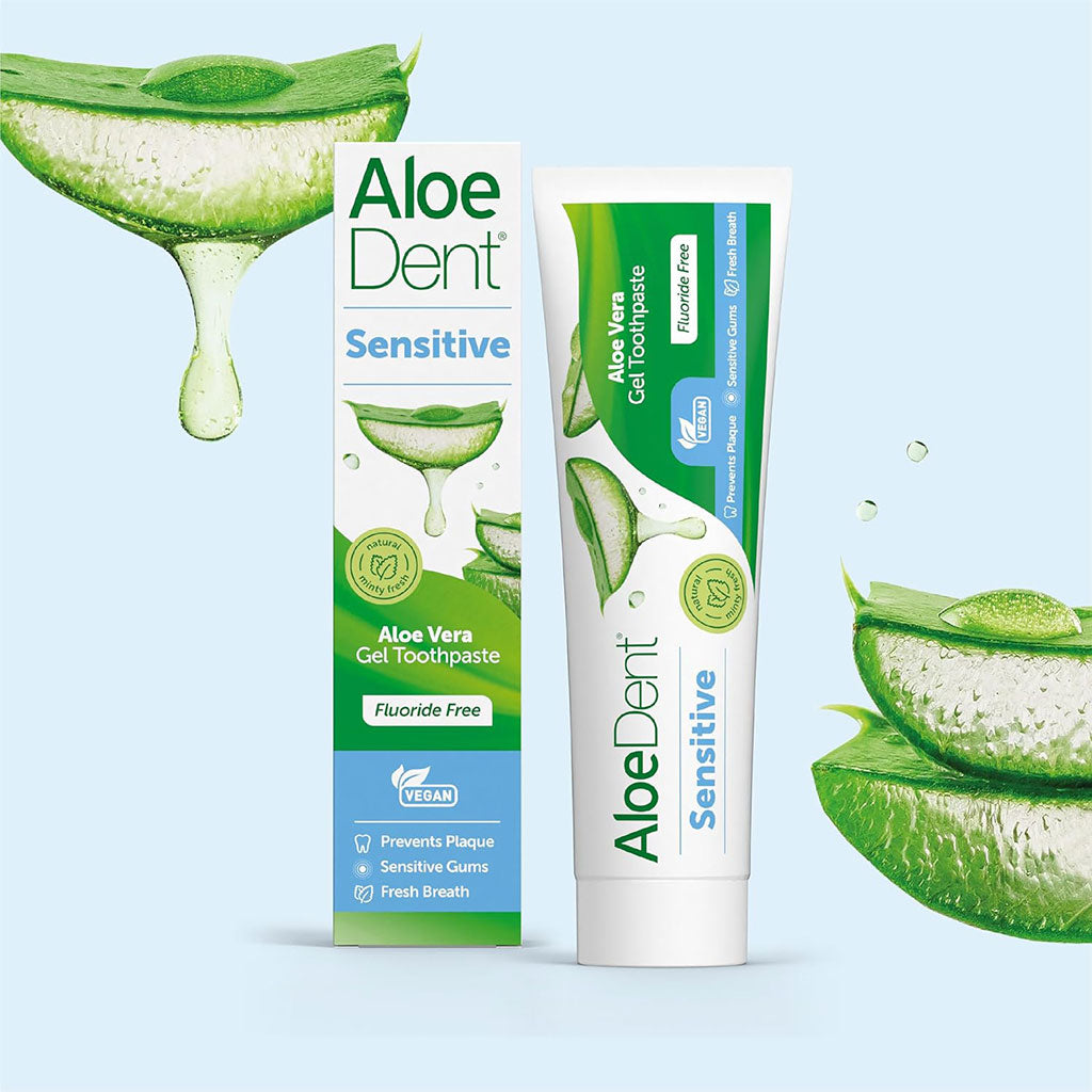Optima Aloedent Sensitive Aloe Vera Fluoride Free Toothpaste