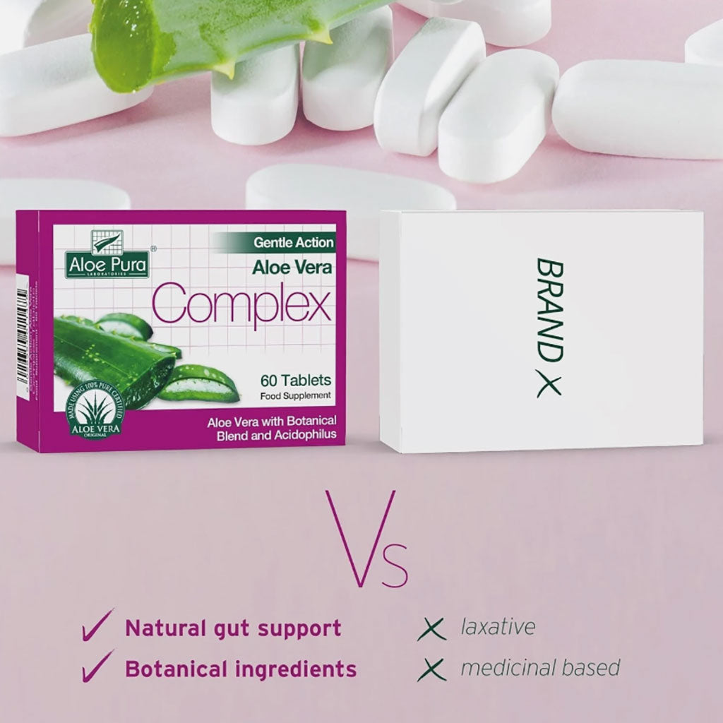 Optima Aloe Pura Gentle Action Aloe Vera Colon Cleanse Tablets