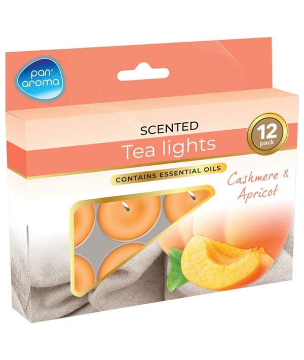 Pan Aroma Scented Tea Lights Cashmere And Apricot