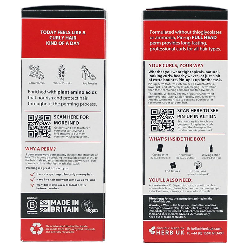 PinUp Perm Pin Up Original Full Head Lasting Perm Kit For Long Hair