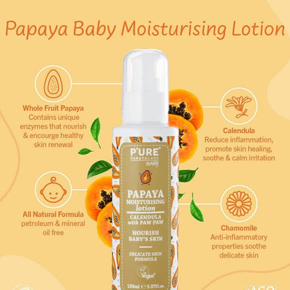 Pure Papayacare Baby Papaya Calendula With Paw Paw Moisturising Lotion