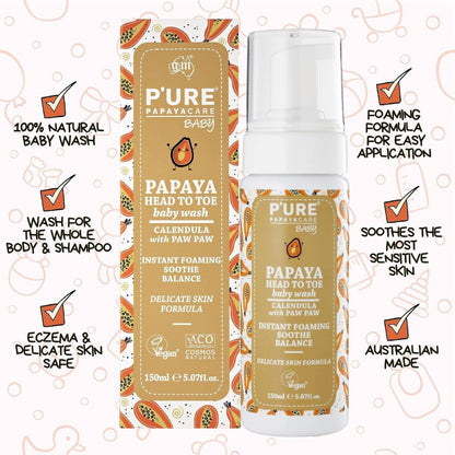 Pure Papayacare Baby Papaya Head To Toe Wash