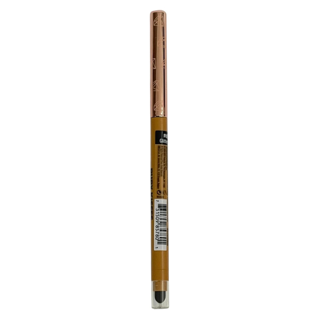 RK By Kiss 24-hour waterproof glittery gold eyeliner, eye makeup product with shimmering gold finish, designed for bold eye looks.