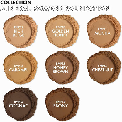 RK by Kiss Mineral Pressed Powder in 10g, face makeup with a compact, smooth pressed powder for a matte finish.