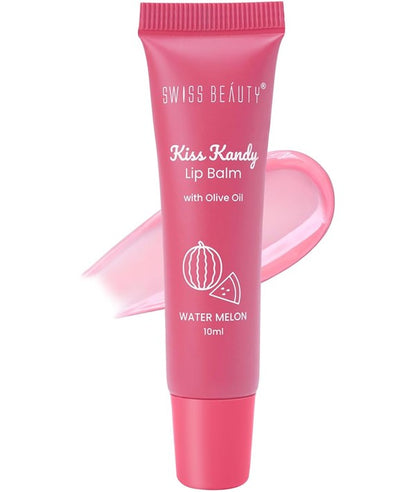 RK By Kiss Candy Balm lip care product with a smooth, shiny balm in a compact container, designed for moisturizing lips.
