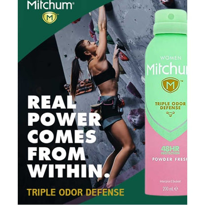 Revlon Mitchum Triple Odor Defense Powder Fresh Deodorant Spray