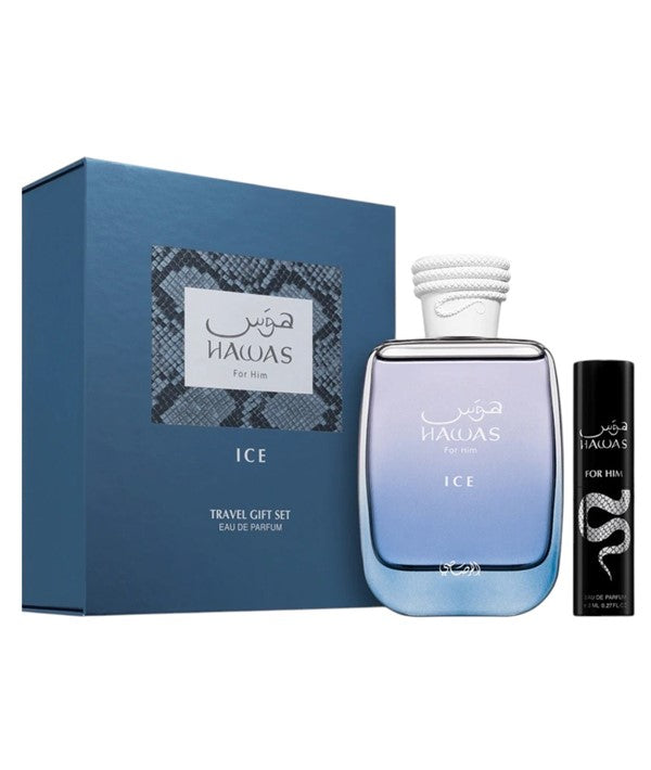 Rasasi Hawas Ice Eau De Parfum Travel Gift Set For Him