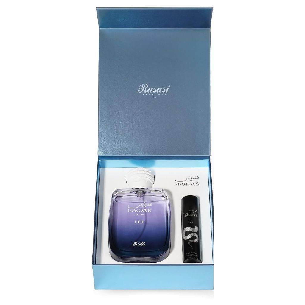 Rasasi Hawas Ice Eau De Parfum Travel Gift Set For Him