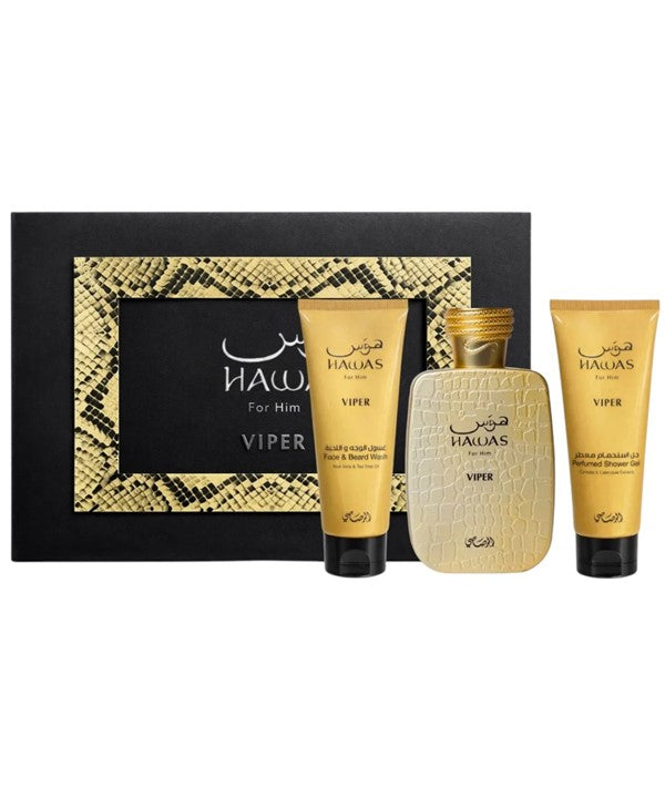 Rasasi Hawas Viper Eau De Parfum Gift Set For Him
