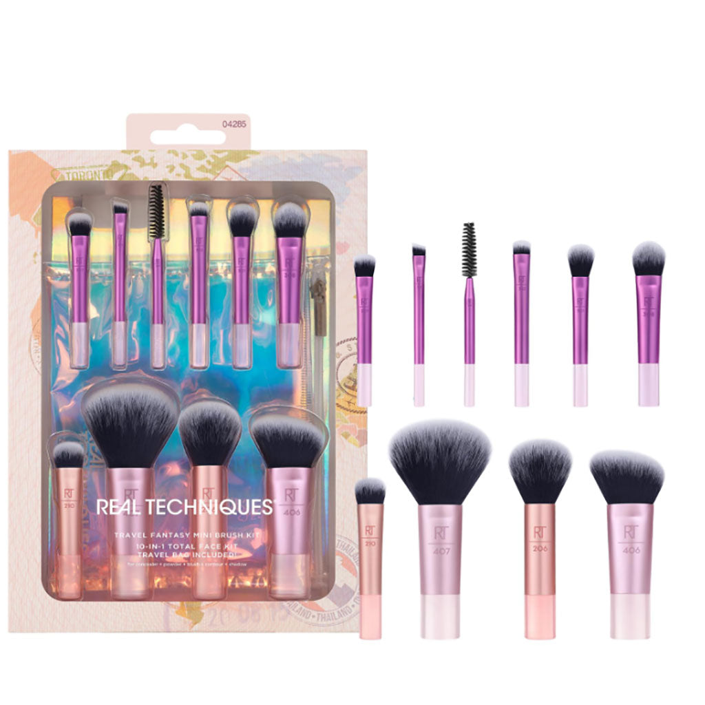 Real Techniques Travel Fantasy 10 In 1 Mini Brush Kit