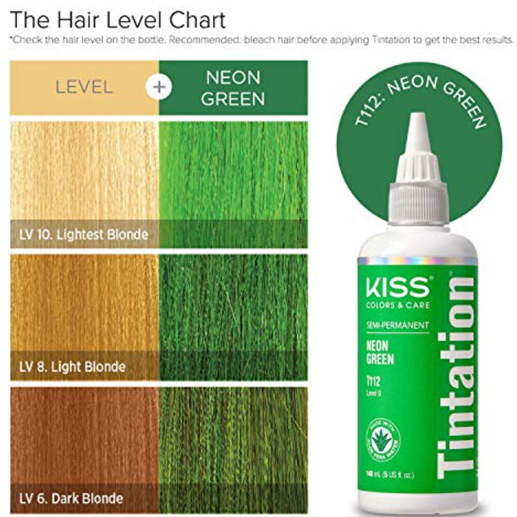 Kiss Products Kiss Colors Tintation Semi Permanent Neon Green T112