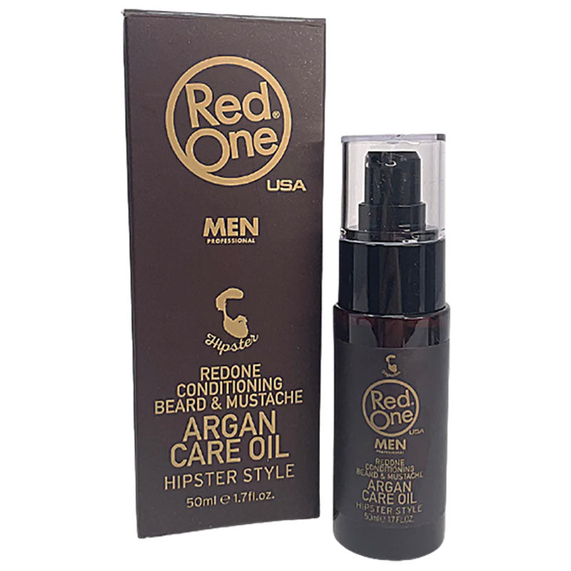 Red One Hipster Style Argan Care Conditioning Beard And Mustache Oil
