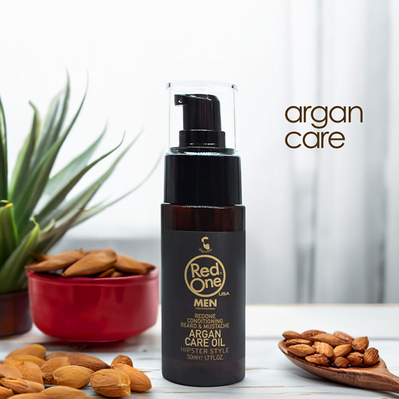 Red One Hipster Style Argan Care Conditioning Beard And Mustache Oil