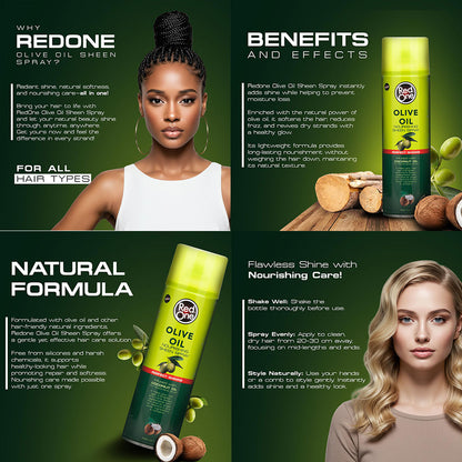 Red One  Olive Oil Nourishing Sheen Spray Infused With Coconut Oil
