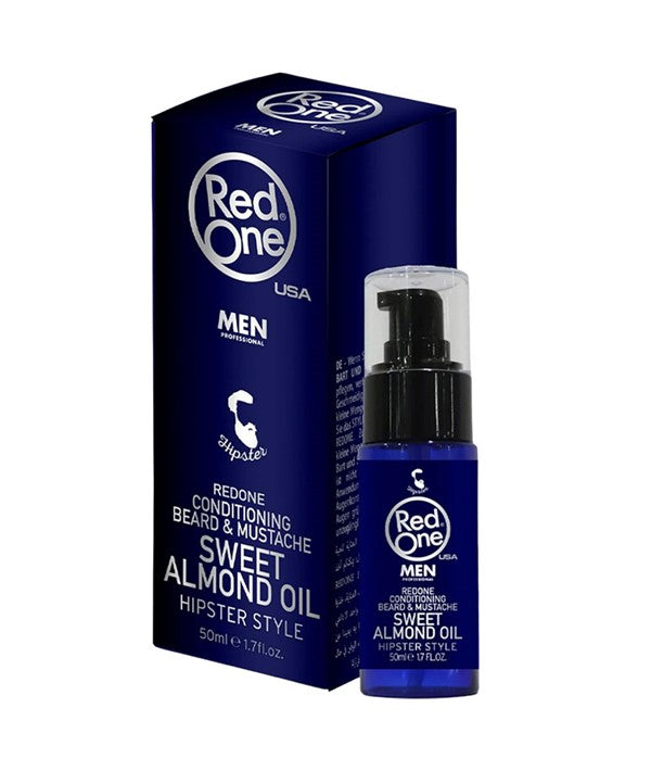 Red One Hipster Style Sweet Almond Conditioning Beard And Mustache Oil