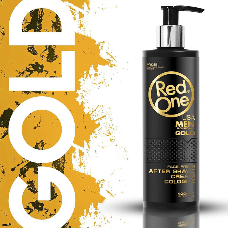Red One Men Professional Gold After Shave Cream Cologne