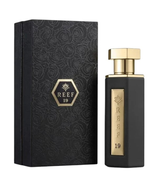 Reef 19 Black perfume for him by Reef in a sleek black bottle
