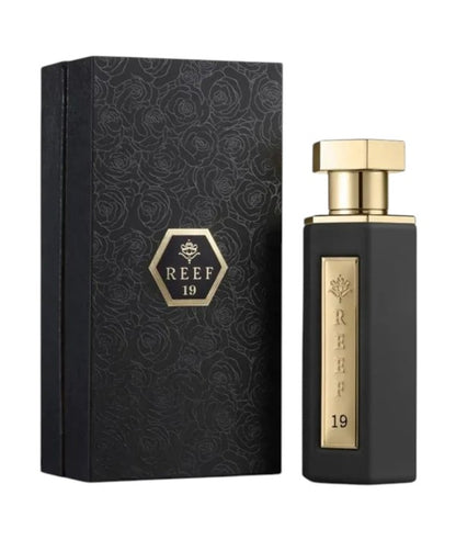 Reef 19 Black perfume for him by Reef in a sleek black bottle