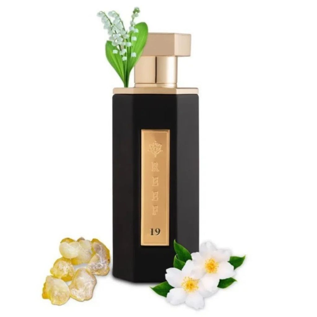 Reef 19 Black perfume for him by Reef in a sleek black bottle