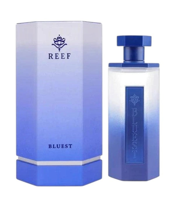 Reef Bluest perfume for him in a blue bottle