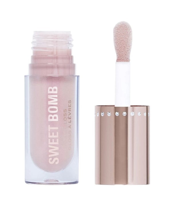 Revolution Sweet Bomb Lip Gloss Vanilla Ice White Holo