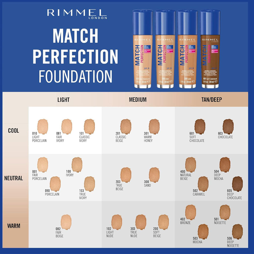 Rimmel  Match Perfection Liquid Foundation With SPF 20