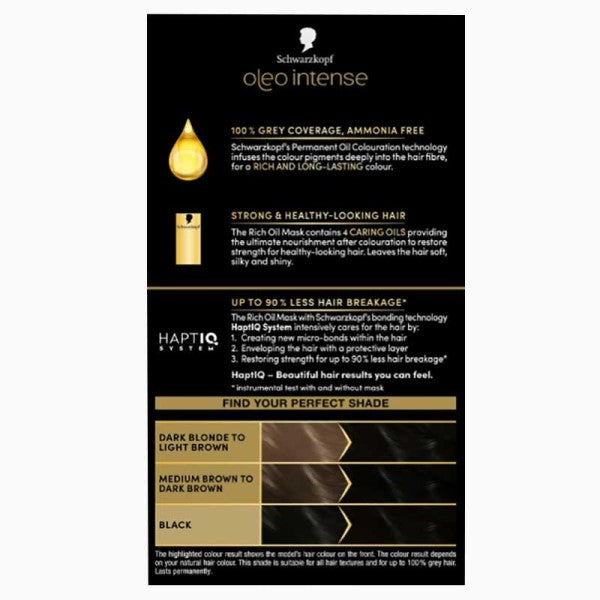 Schwarzkopf Oleo Intense Permanent Oil Colouration 1 10 Intense Black