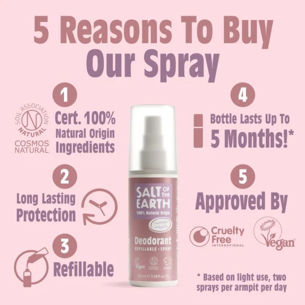 Salt Of The Earth Natural Deodorant Spray Lavender And Vanilla