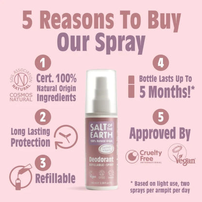 Salt Of The Earth Natural Deodorant Spray Lavender And Vanilla