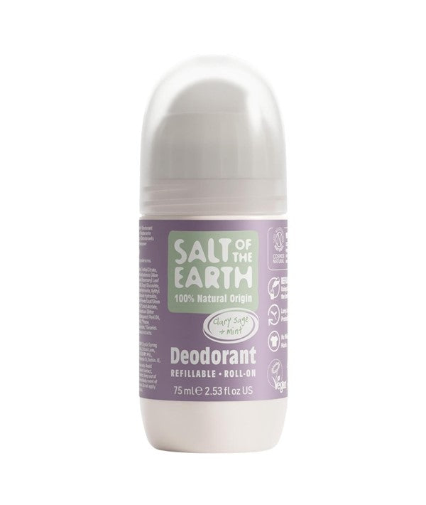 Salt Of The Earth Natural Deodorant Roll On Clary And Sage
