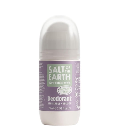 Salt Of The Earth Natural Deodorant Roll On Clary And Sage