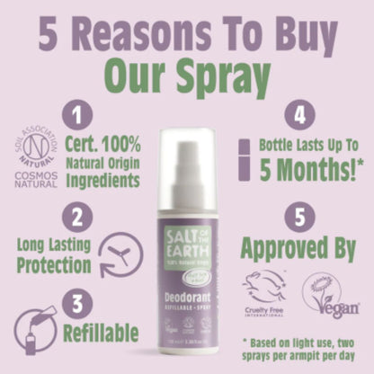 Salt Of The Earth Natural Deodorant Spray Clary And Sage