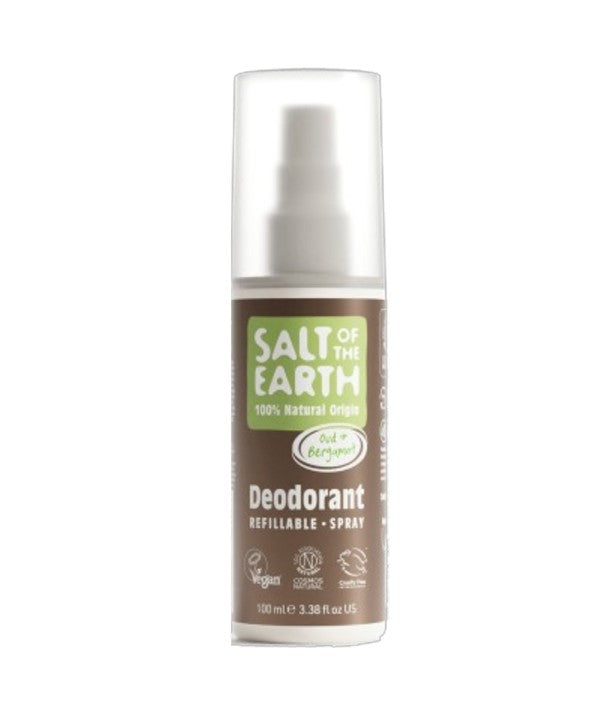 Salt Of The Earth Natural Deodorant Spray Oud And Bergamot