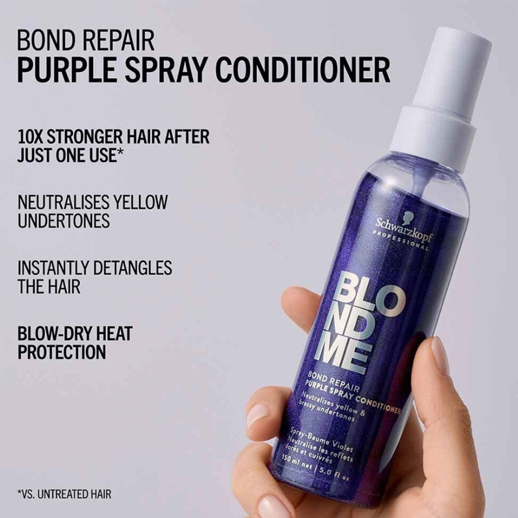 Schwarzkopf Blondme Bond Repair Purple Spray Conditioner