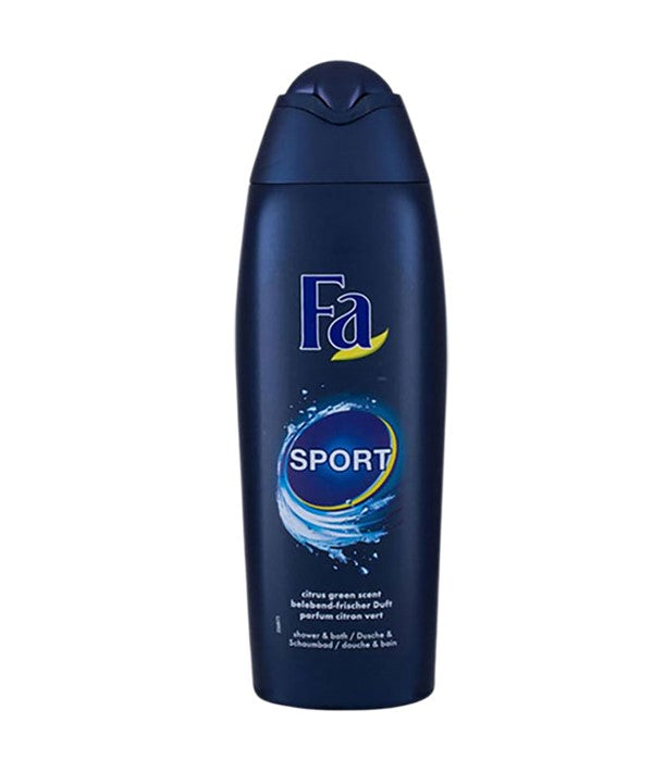 Schwarzkopf Fa Men Sport Citrus Green Scent shower gel bottle for bath and shower, with fresh citrus and green scent.