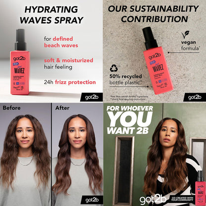 Schwarzkopf Got2b Got Wavez Hydrating Beach Waves Spray