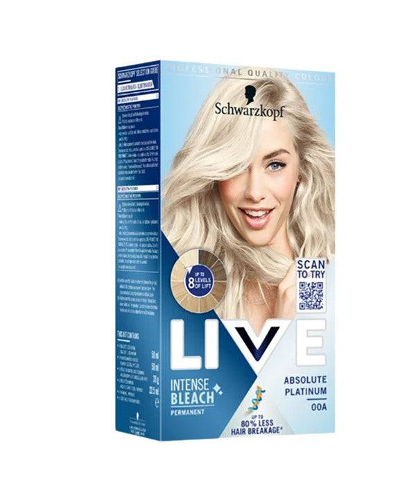 Schwarzkopf Live Color Intense Permanent Colours 00A Absolute Platinum ...