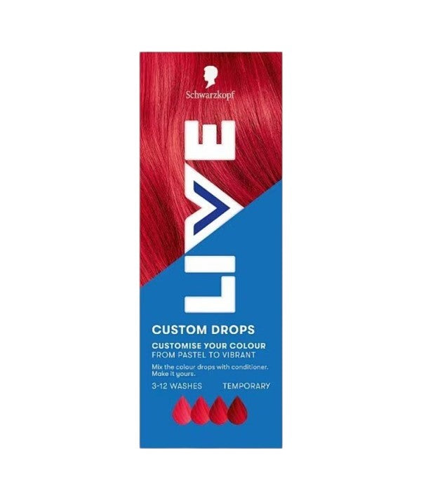 Schwarzkopf Live Custom Drops Temporary Colour Fiery Red
