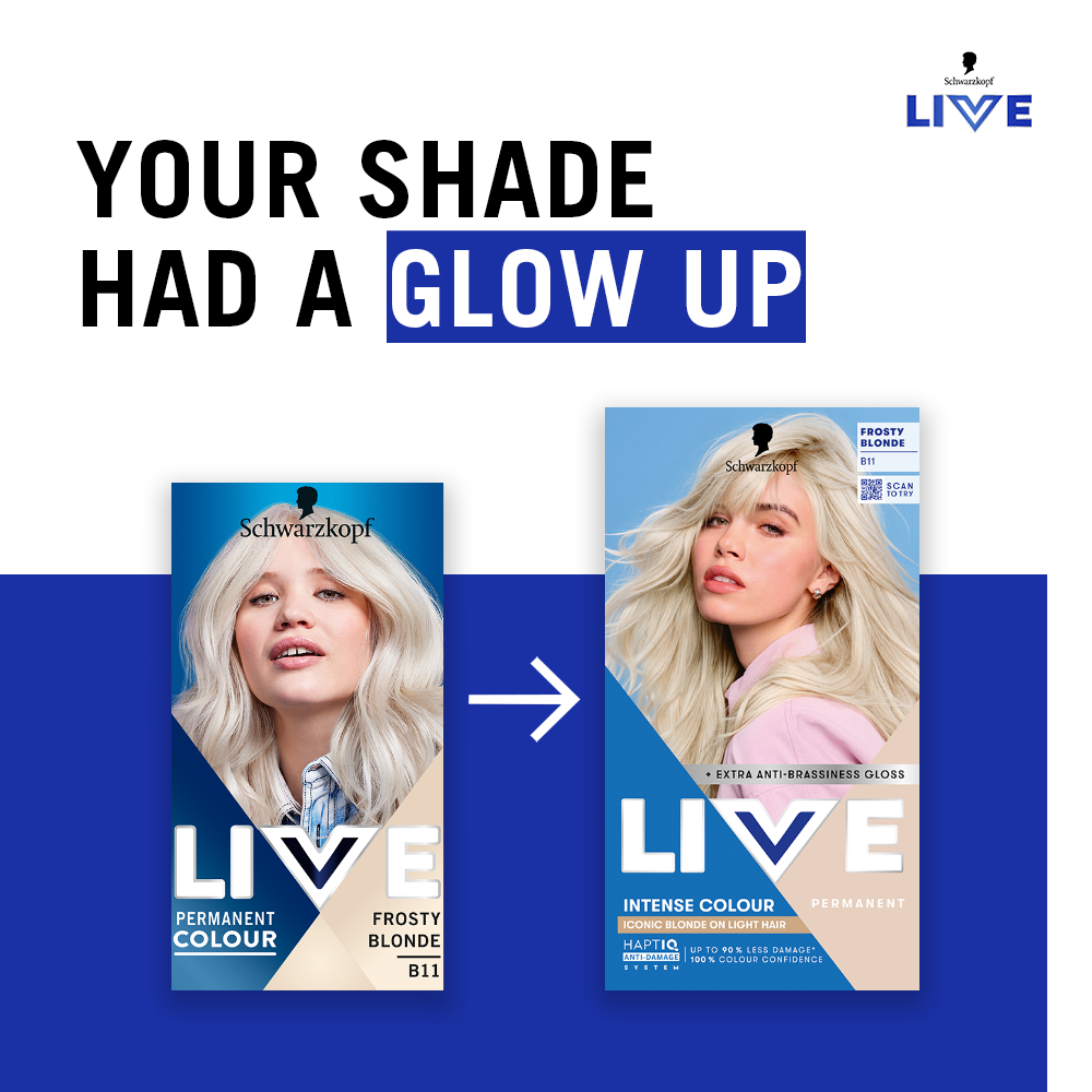 Schwarzkopf Live Intense Colour Iconic Blonde On Light Hair Permanent Hair Dye