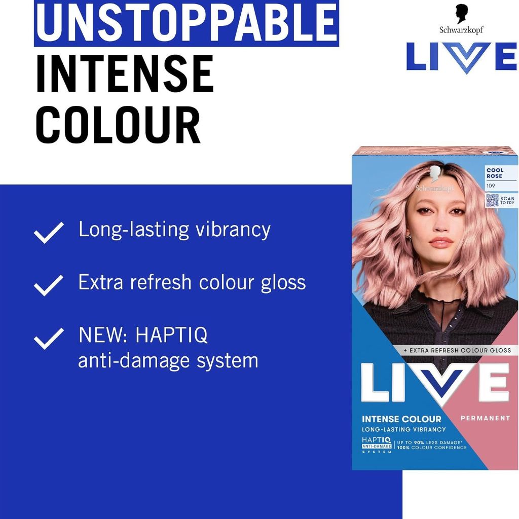 Schwarzkopf Live Intense Permanent Colour 109 Cool Rose