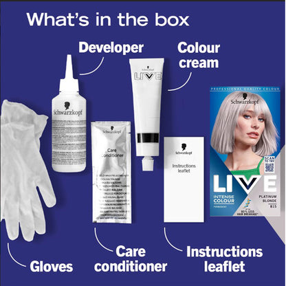 Schwarzkopf Live Intense Permanent Colour B15 Platinum Blonde