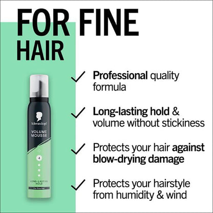 Schwarzkopf  Long Lasting Hold Volume Mousse 4