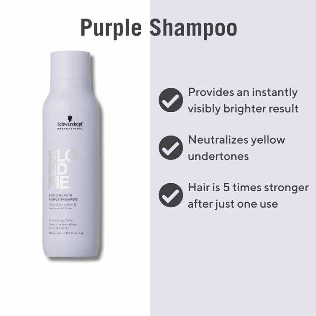 Schwarzkopf Blondme Bond Repair Purple Shampoo