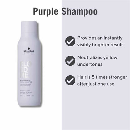 Schwarzkopf Blondme Bond Repair Purple Shampoo