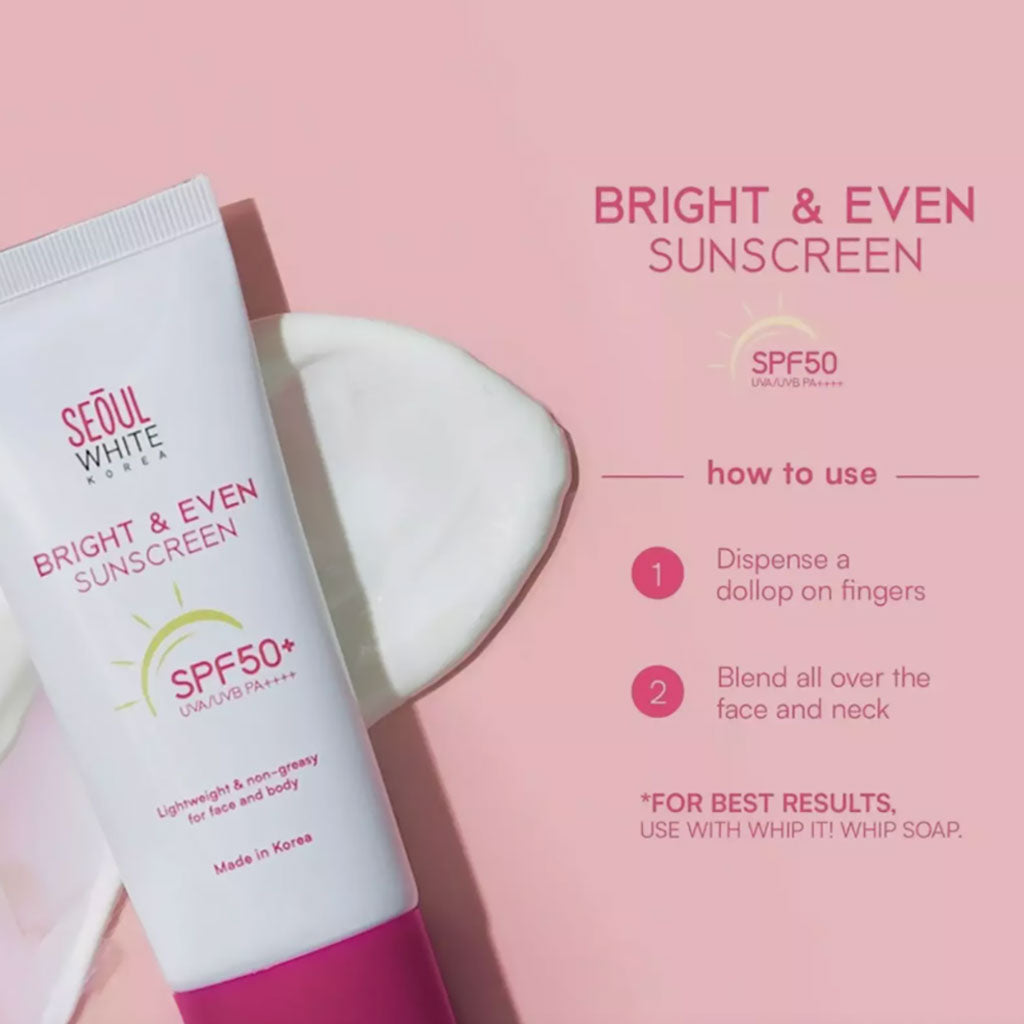 Seoul White Bright And Even Sunscreen SPF50
